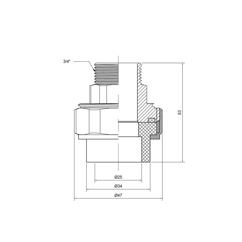 Згін американка PPR Thermo Alliance 25х3/4" НР (FRRS00029232) - фото 2