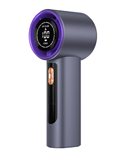 Вентилятор T-11 с дисплеем 199 уровней обдува USB Type-C Star Gray (T-11)
