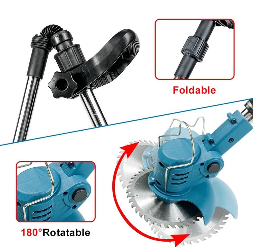 Триммер аккумуляторный 48В 2000 мА с насадками 2 акб Синий (2104618607) - фото 15 Триммер аккумуляторный 48В 2000 мА с насадками 2 акб Синий (2104618607) - фото 15
