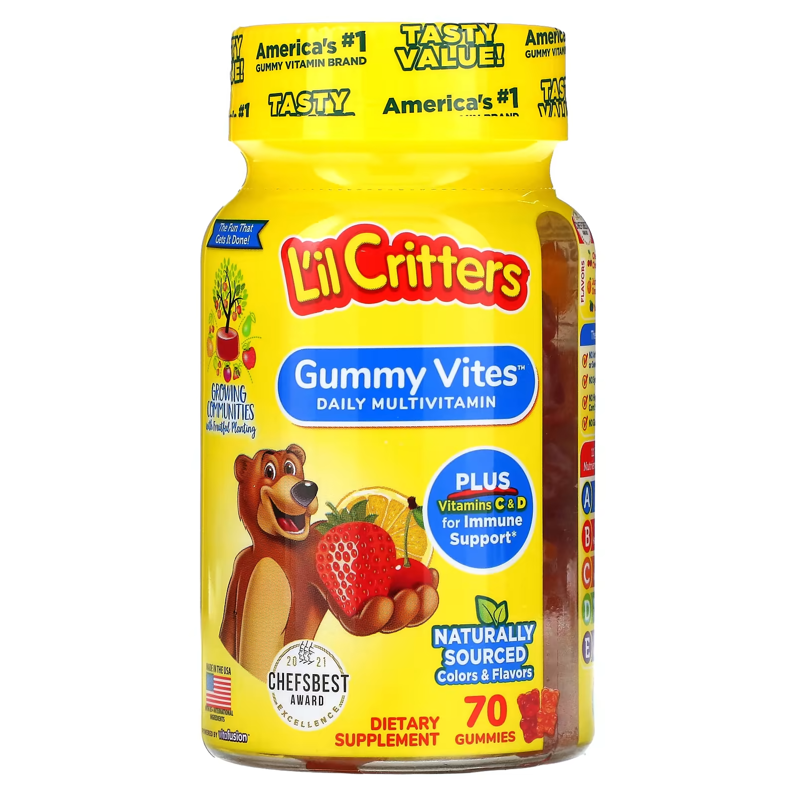 Мультивитамины L'il Critters Gummy Vites жевательные 70 мармеладок