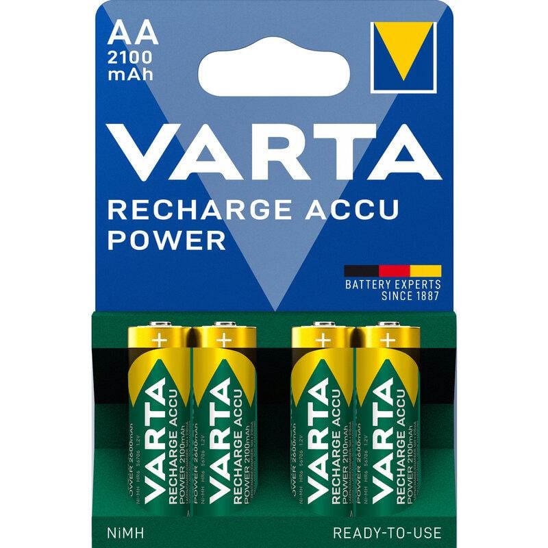 Аккумулятор Varta Recharge Accu Power 56706 AA/HR6 2100 mAh LSD Ni-MH эко блистер 4 шт.
