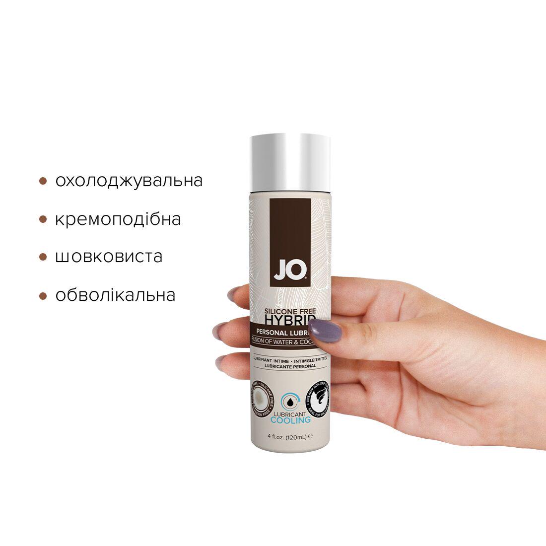 Крем-лубрикант охолоджуюючий System JO Silicone Free Hybrid COOLING з кокосовою олійкою 120 мл (SO1698) - фото 2