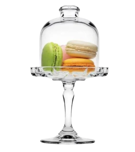 Сервірувальна ємність Pasabahce 96457 Patisserie Mini скляна з кришкою-куполом на нозі 190 мм