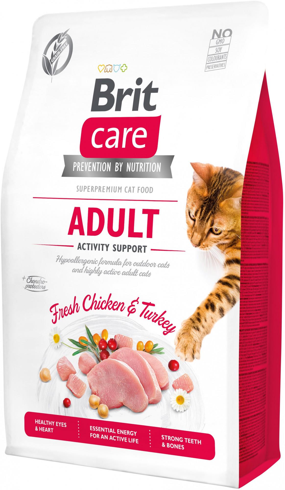 ᐉ Сухой корм для кошек живущих на улице Brit Care Grain free Activity  Support с курицей и индейкой 2 кг (8595602540822) • Купить в Киеве, Украине  • Лучшая цена в Эпицентр