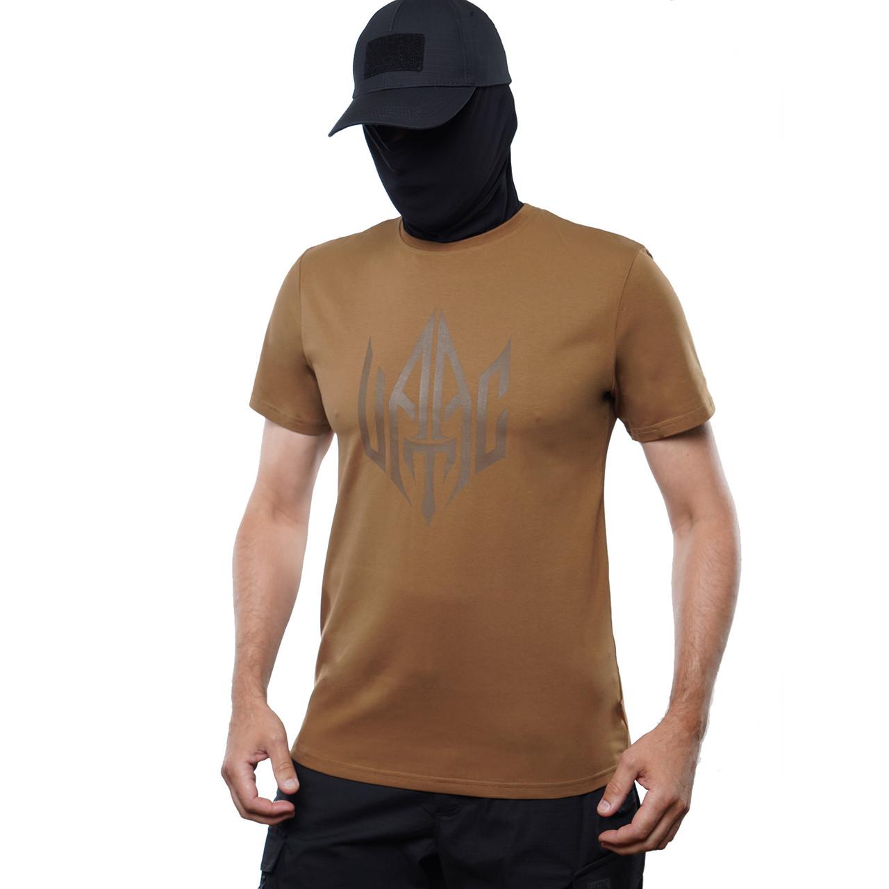 Футболка UATAC з великим принтом UATAC Тризуб 2XL Coyote (2733776792) - фото 2 Футболка UATAC з великим принтом UATAC Тризуб 2XL Coyote (2733776792) - фото 2