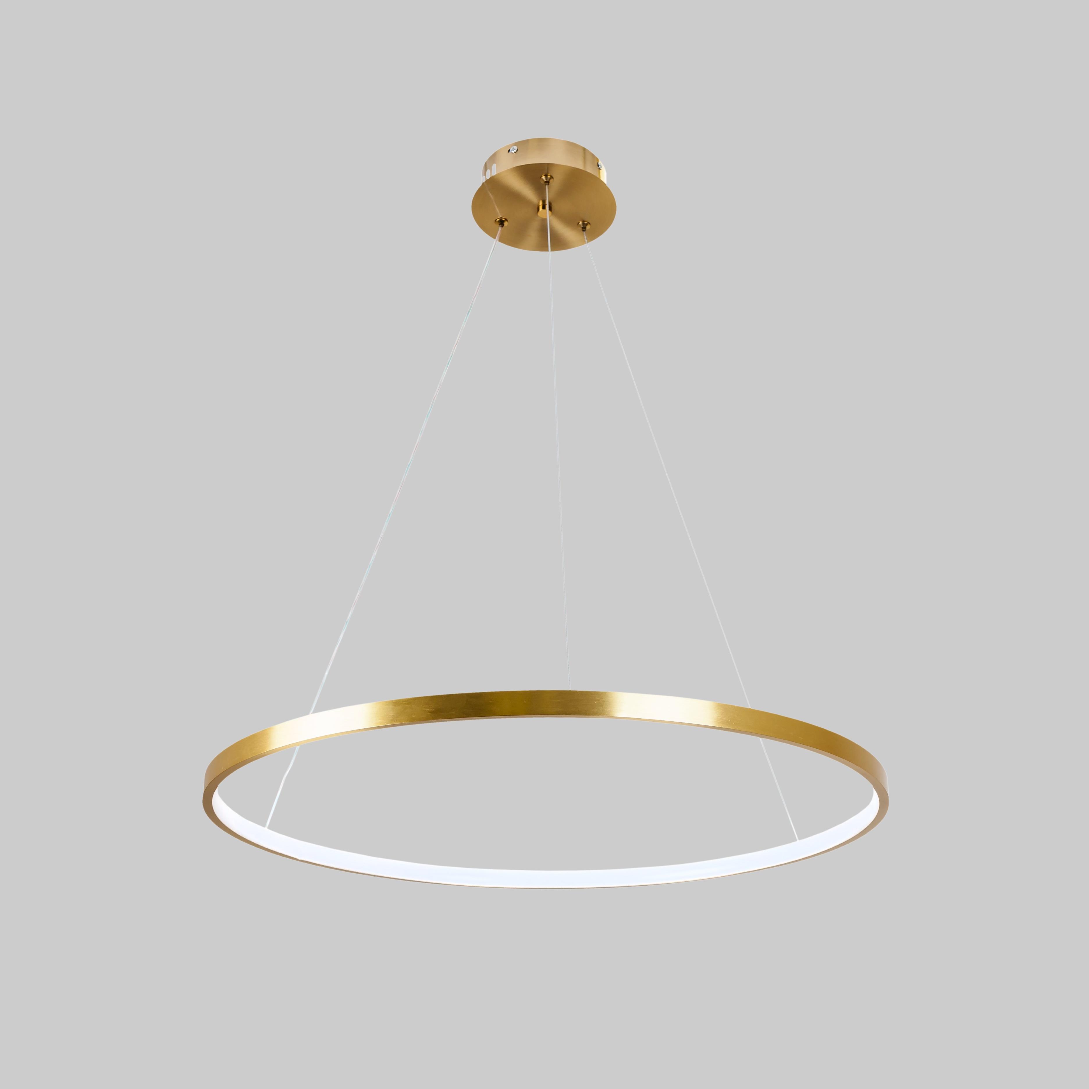 Люстра подвес Circle кольцевая светодиодная 60 см Бронзовый (52-9832-1)