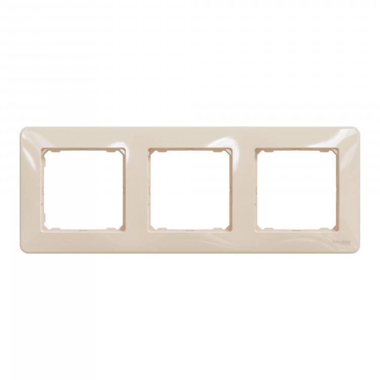 Рамка 3-місна горизонтальна Schneider Electric Sedna Design Бежевий (SDD312803)