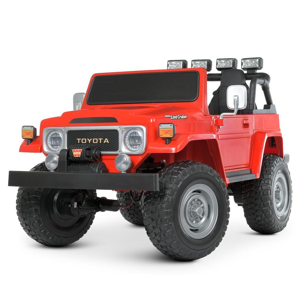Детский электромобиль двухместный Bambi джип 4WD Toyota M 4968EBLR 24V Красный