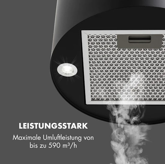 Вытяжка Klarstein Barett Island 558 м³/ч d 35 см (10032303) - фото 5 Вытяжка Klarstein Barett Island 558 м³/ч d 35 см (10032303) - фото 5