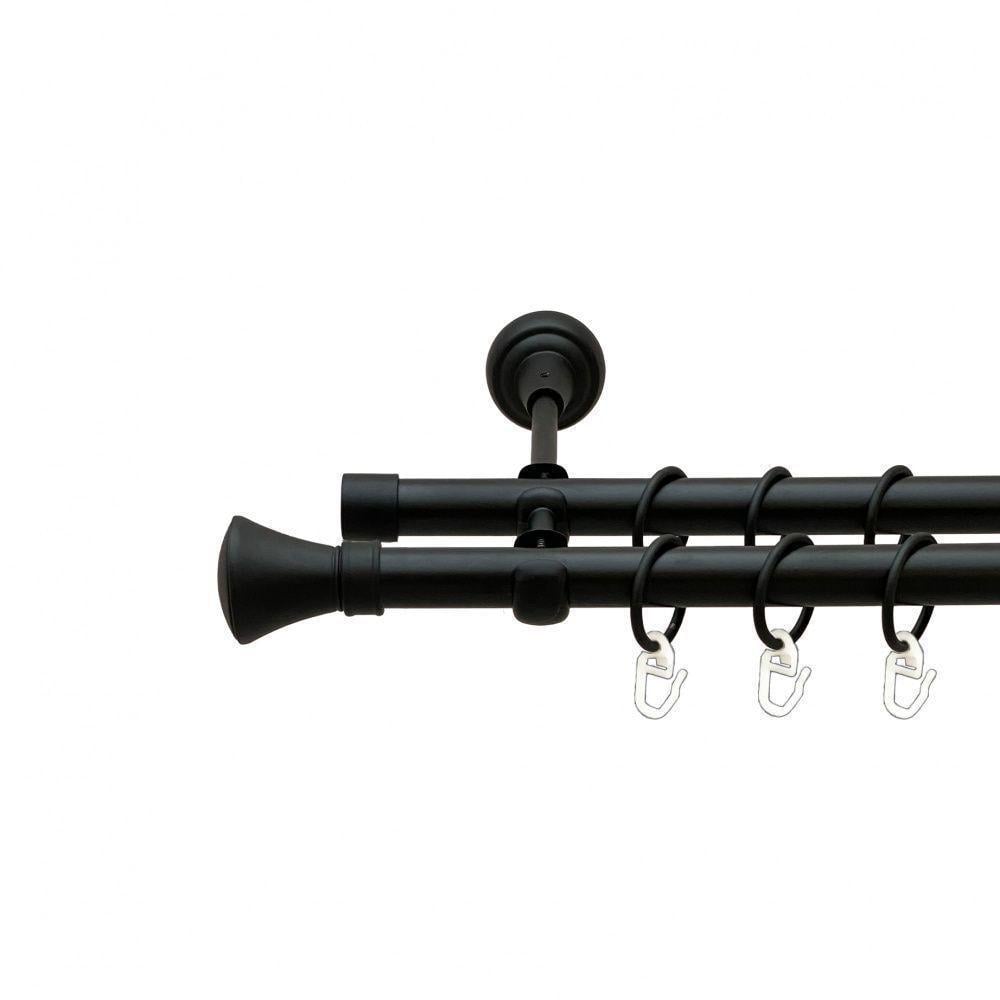 Карниз трубчатый двухрядный Orvit Люксор 19/19 мм 240 см Черный бархат (000-8243) - фото 1 Карниз трубчатый двухрядный Orvit Люксор 19/19 мм 240 см Черный бархат (000-8243) - фото 1