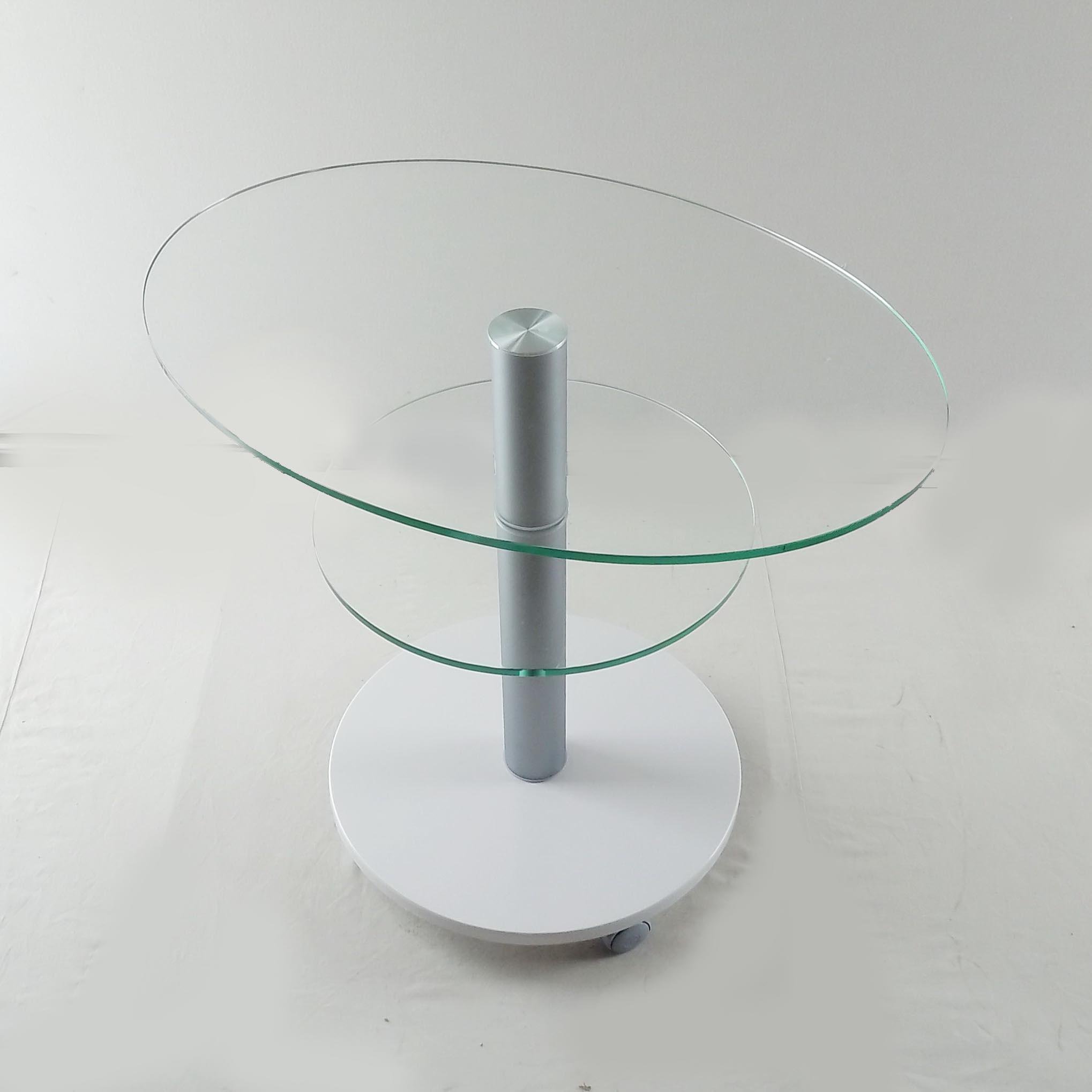 Стол журнальный стеклянный Commus Bravo Light O clear-white-alm60 Белый (433820245) - фото 4 Стол журнальный стеклянный Commus Bravo Light O clear-white-alm60 Белый (433820245) - фото 4