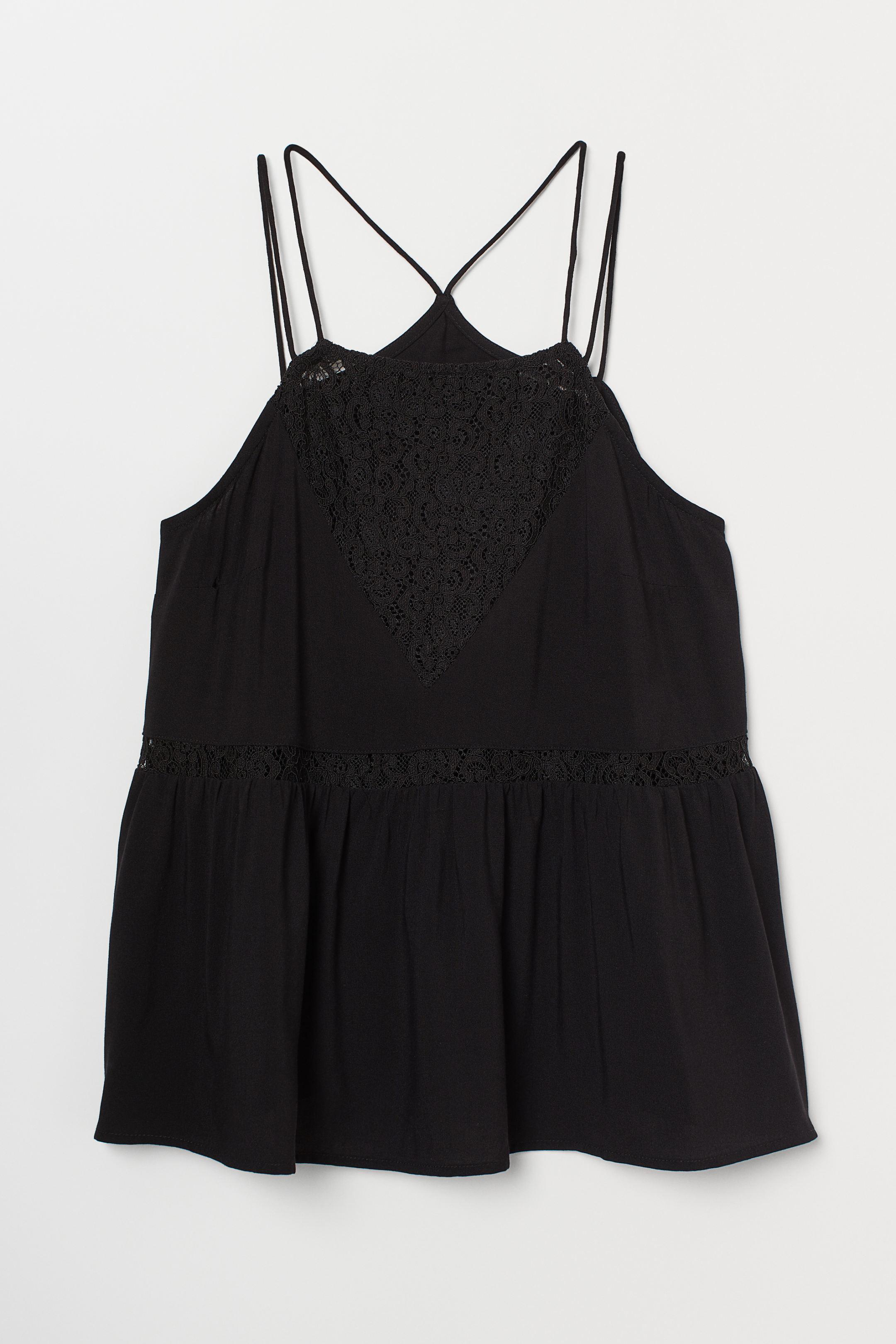 Топ женский с кружевом р. 36 Черный (7538520RP5)