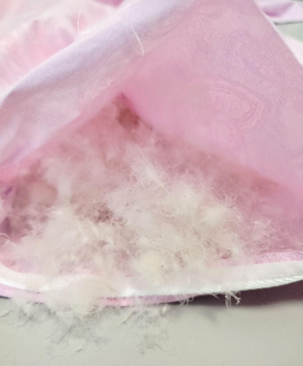 Одеяло пуховое Мир подушек демисезонный тик хлопок 200х220 см Розовый (22100) - фото 4 Одеяло пуховое Мир подушек демисезонный тик хлопок 200х220 см Розовый (22100) - фото 4