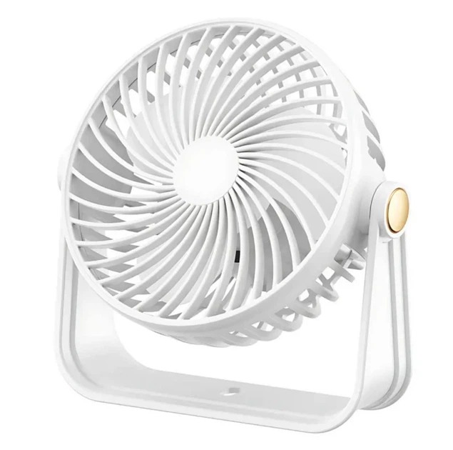 Вентилятор акумуляторний Wall Mounted Fan настільний і настінний з USB заряджанням 14x14x5,9 см Білий (2636471625)