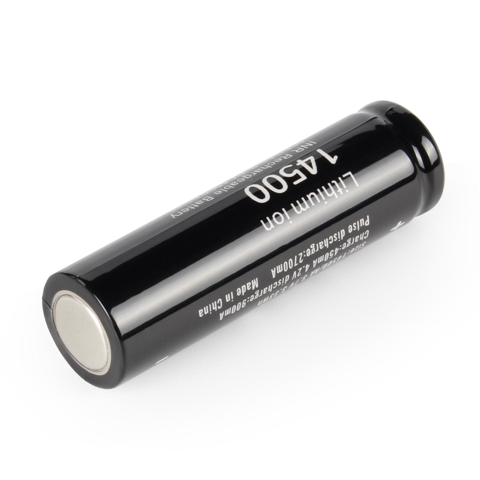 Акумулятор Soshine 14500/AA Li-Ion 14500-3,7-900 900 mAh 1,8A 4,2/3,7/2,8V Black (25993669) - фото 3 Акумулятор Soshine 14500/AA Li-Ion 14500-3,7-900 900 mAh 1,8A 4,2/3,7/2,8V Black (25993669) - фото 3