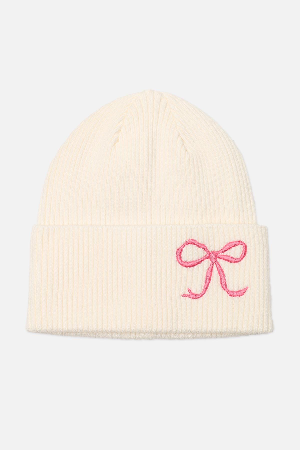 Шапка для девочки 54-56 см Молочный (ЦБ-00271740)