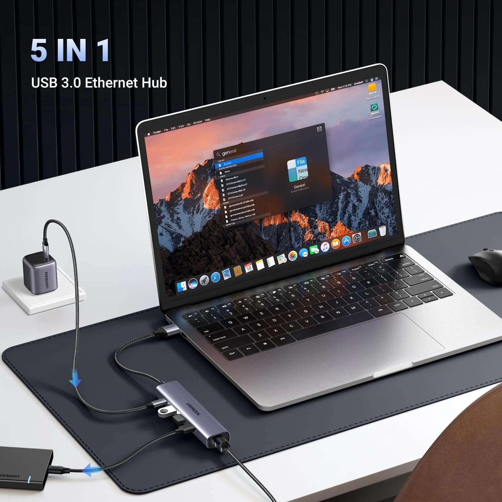 Хаб USB-C Ugreen 15 см 3xUSB 3.0 Сірий (60554) - фото 8 Хаб USB-C Ugreen 15 см 3xUSB 3.0 Сірий (60554) - фото 8