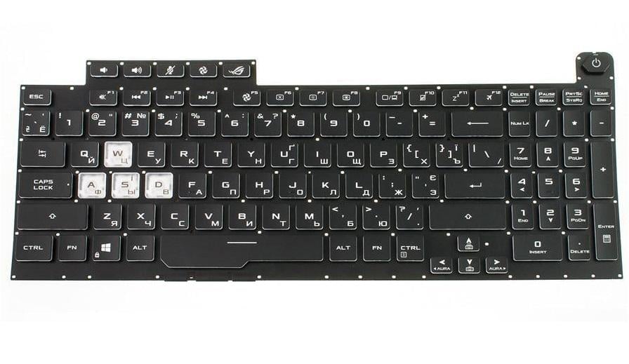 Клавіатура для ноутбука Asus G731GT Чорний (169612)