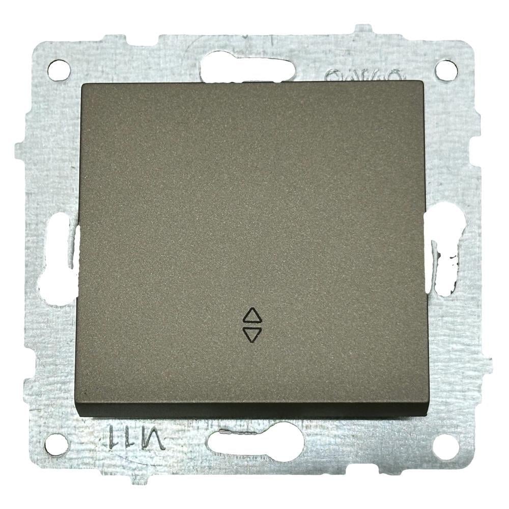 Выключатель проходной одноклавишный Ovivo Grano Антрацит (00000007686)