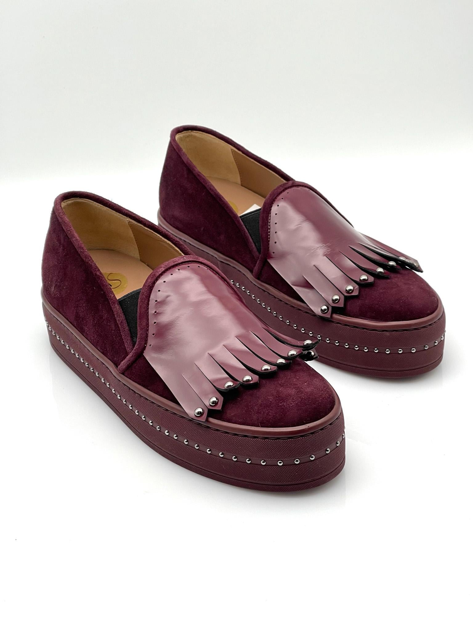 Лоферы женские Shis 0312/10 р. 37,5 Бордовый