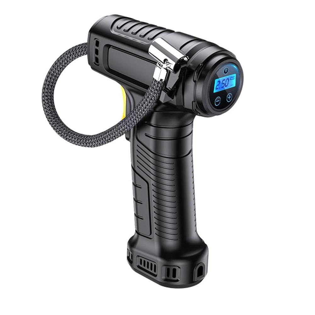 Компрессор TyreBixet аккумуляторный автомобильный с подсветкой и автовыключением (2078)