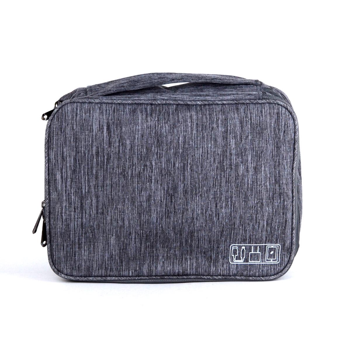 Органайзер для зарядных устройств и кабелей 2 отделения 26,5х19,5х9,5 см Серый (ОД-302-3) - фото 3 Органайзер для зарядных устройств и кабелей 2 отделения 26,5х19,5х9,5 см Серый (ОД-302-3) - фото 3