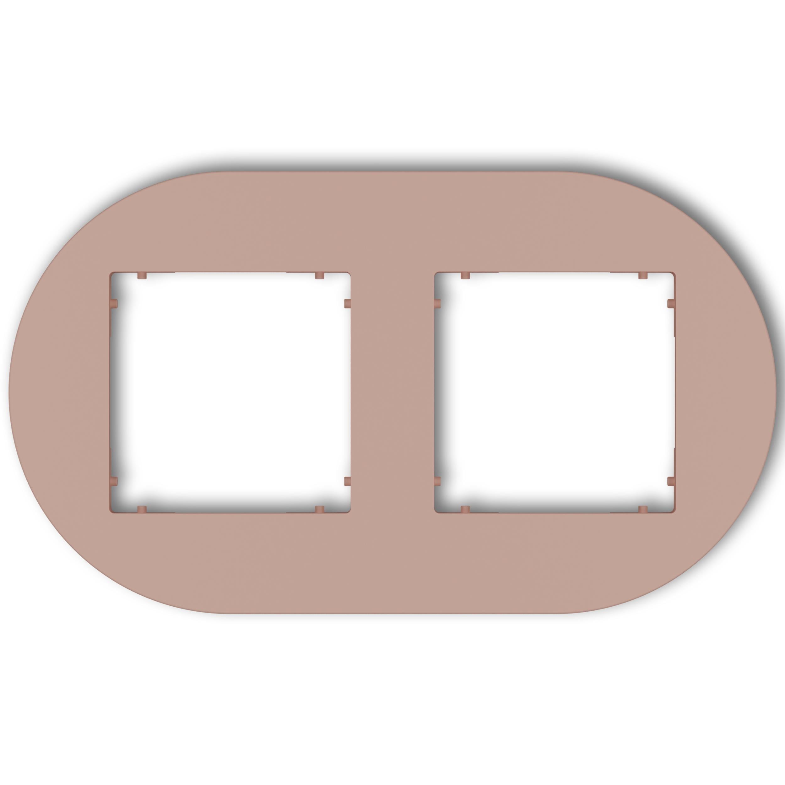 Рамка двойная универсальная круглая Karlik Mini Лососевый (62MRTO-2)