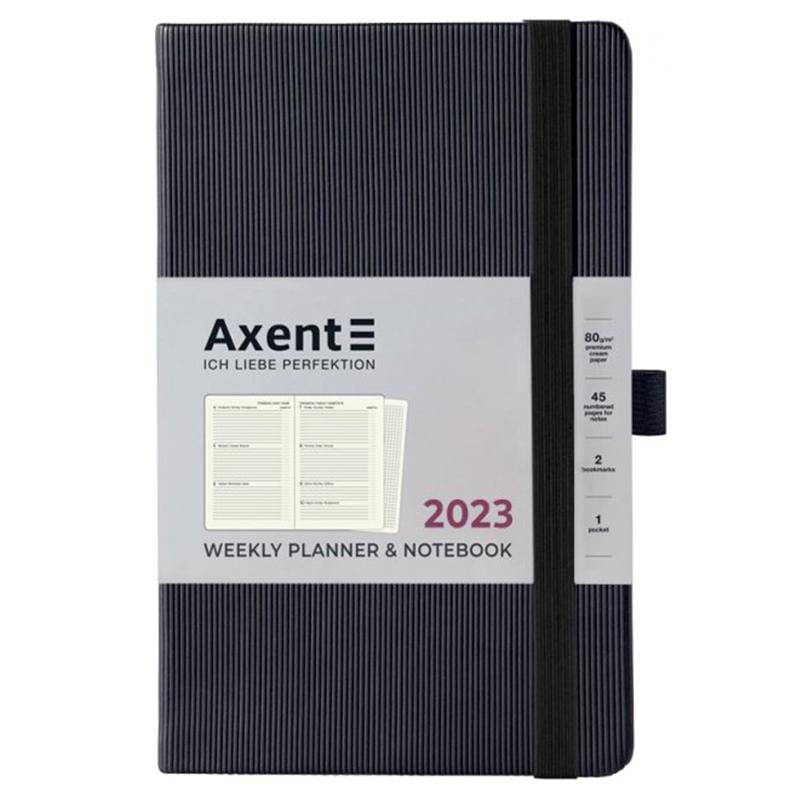 Тижневик Axent 2023 Partner Lines 125х195 Чорний (8515-23-01-A) Тижневик Axent 2023 Partner Lines 125х195 Чорний (8515-23-01-A)