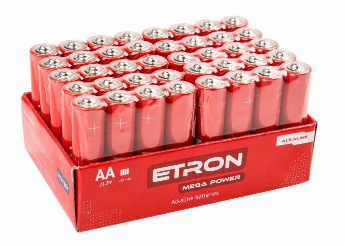 Батарейки щелочные ETRON Mega Power AA LR6 40 шт. (9184) Батарейки щелочные ETRON Mega Power AA LR6 40 шт. (9184)