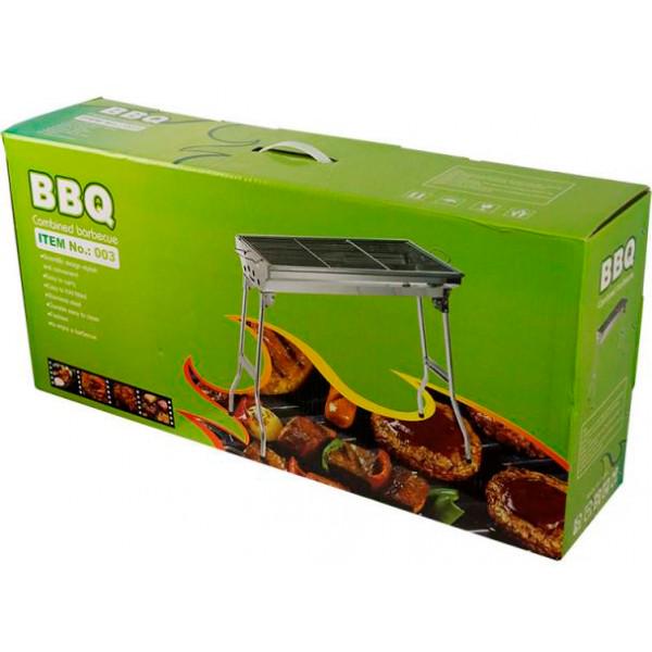 Складаний мангал барбекю для пікніка BBQ Super Max Сріблястий - фото 6