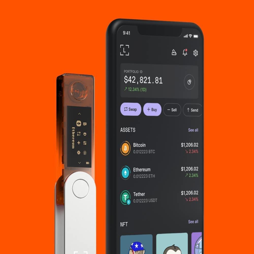 Крипто-гаманець апаратний холодний Ledger Nano X Blazing Orange - фото 6