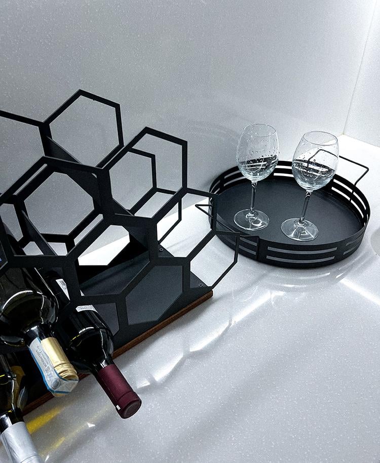 Подставка для вина NC Home Соты из деревянного основания на 9 бутылок (110224) - фото 7 Подставка для вина NC Home Соты из деревянного основания на 9 бутылок (110224) - фото 7