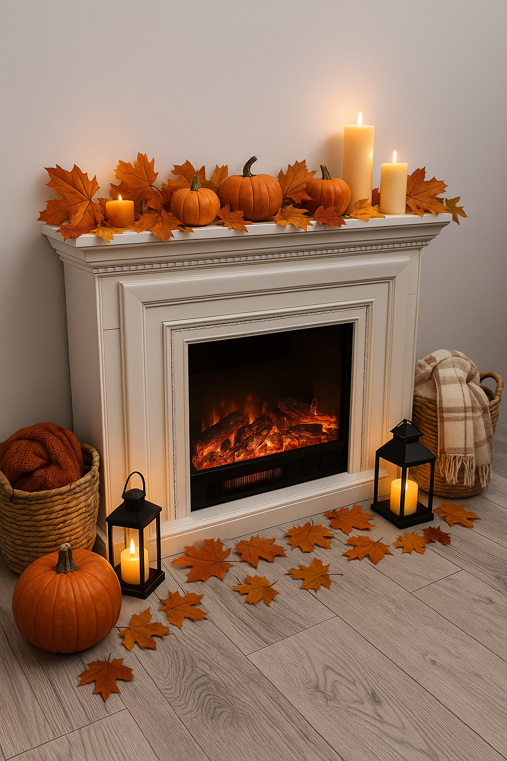 Камін електричний Elizabet Silver Bluetooth звук потріскування дров 1500 Вт (10080127)