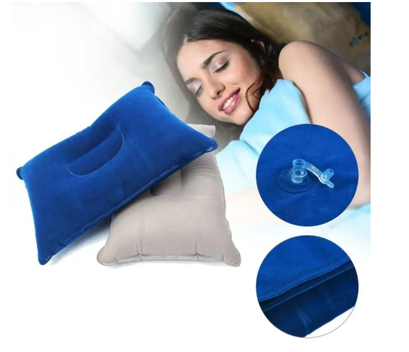 Подушка надувна для кемпінгу і в дорогу Синій (1401/2) - фото 6