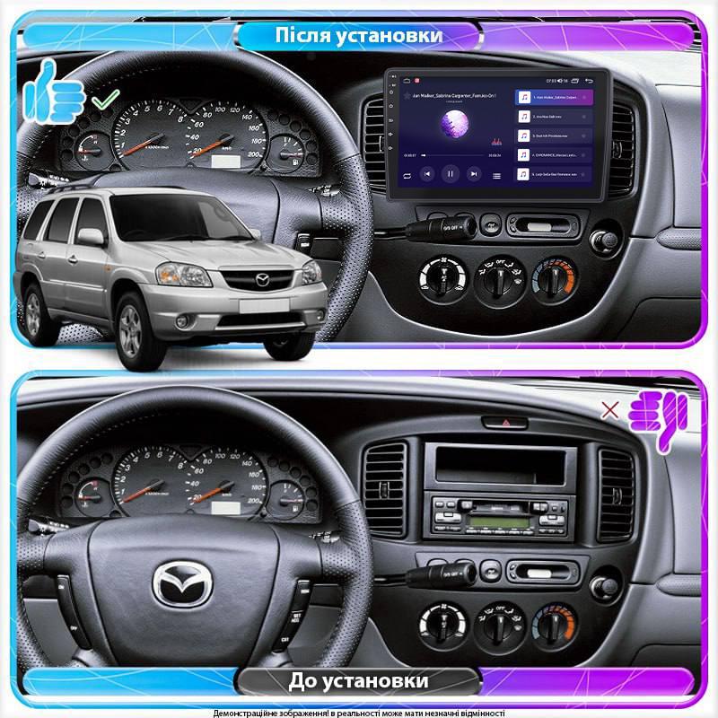 Магнитола штатная Lesko для Mazda Tribute I 2000-2004 экран 9" 6/128Gb 4G Wi-Fi GPS Top - фото 2