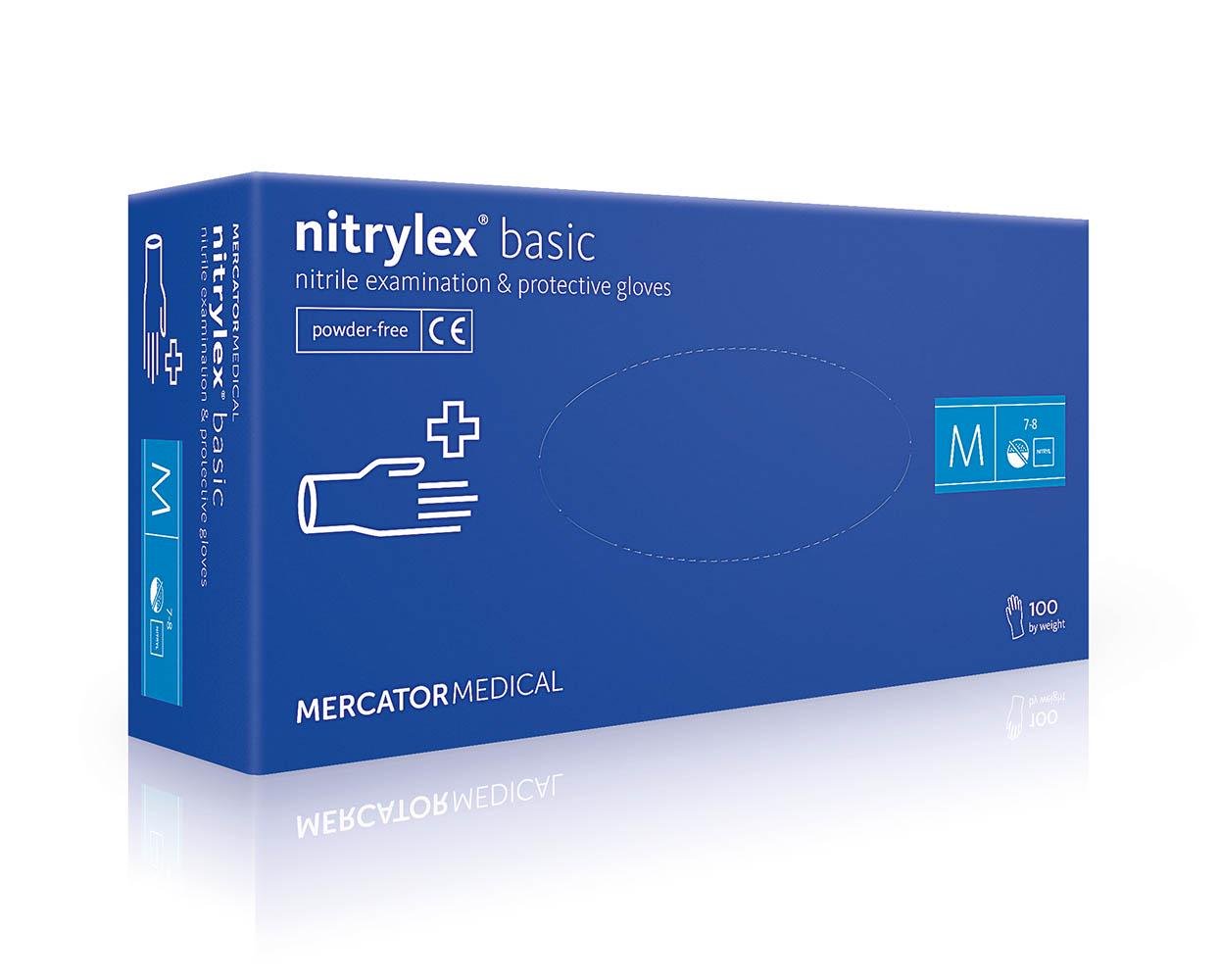Перчатки нитриловые Mercator Medical Nitrylex Basic 50 пар М Синий - фото 1 Перчатки нитриловые Mercator Medical Nitrylex Basic 50 пар М Синий - фото 1
