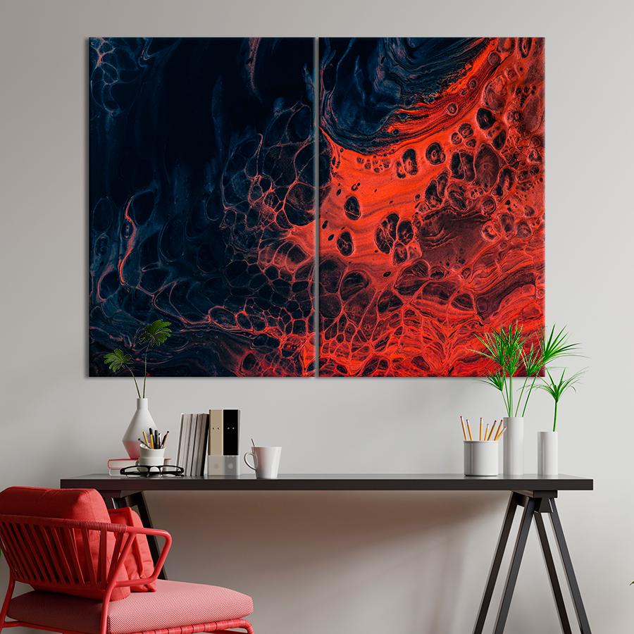 Картина Абстрактная раскаленная лава 111x81 см (A965-2)