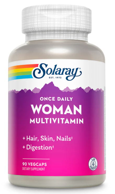 Мультивитамины для женщин Solaray Once Daily Woman Multi-Vitamin 90 капсул