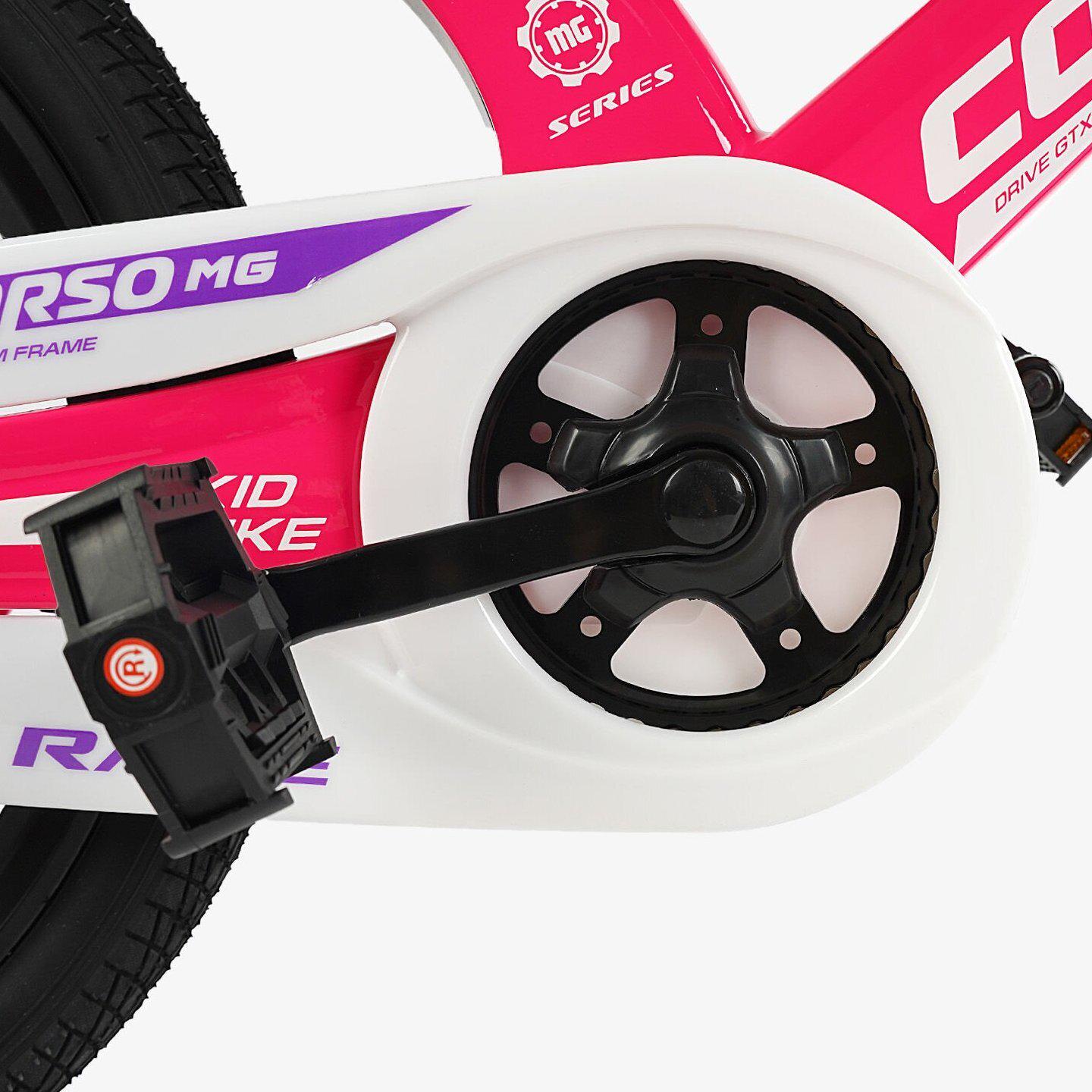 Велосипед двухколесный Corso Connect 20" детский магниевый Малиновый - фото 5