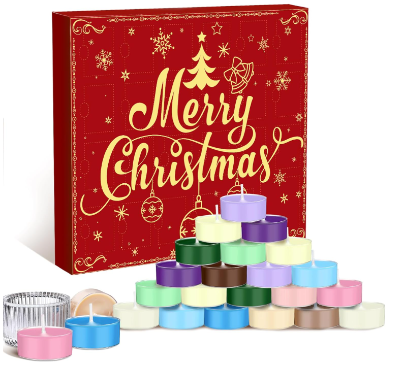 Адвент-календарь 24 ароматизированные чайные свечи (2949067448)