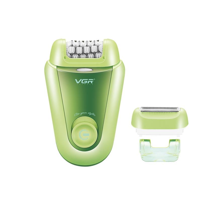 Эпилятор VGR V-758 2 насадки 600 mAh Green (9237)