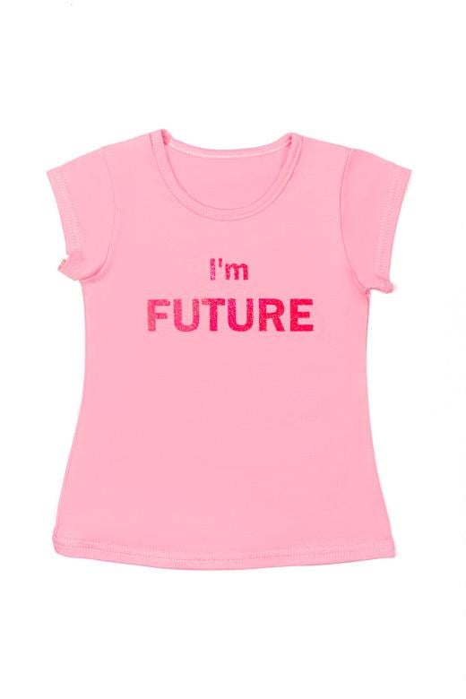 Футболка дитяча бавовняна для дівчинки Gabbi FT-23-1/1 98 см Рожевий (13671)