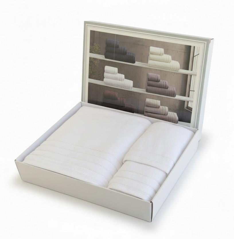 Набор полотенец Maison D'or Caresse 40x60/50x100/90x150 см White (34765982)
