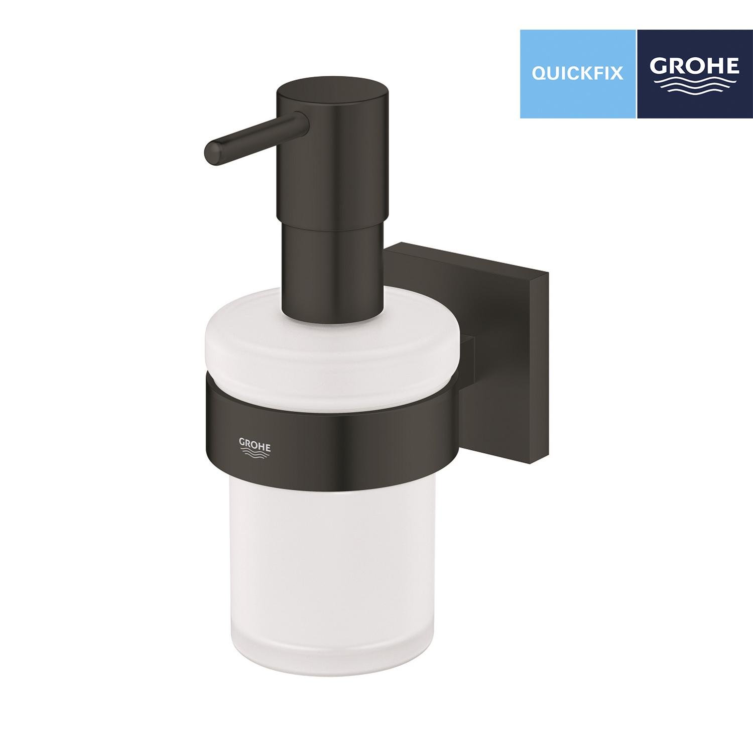 Дозатор для рідкого мила Grohe QuickFix Start Cube 410982430 CV033776 160 мл Чорний (218290) - фото 3