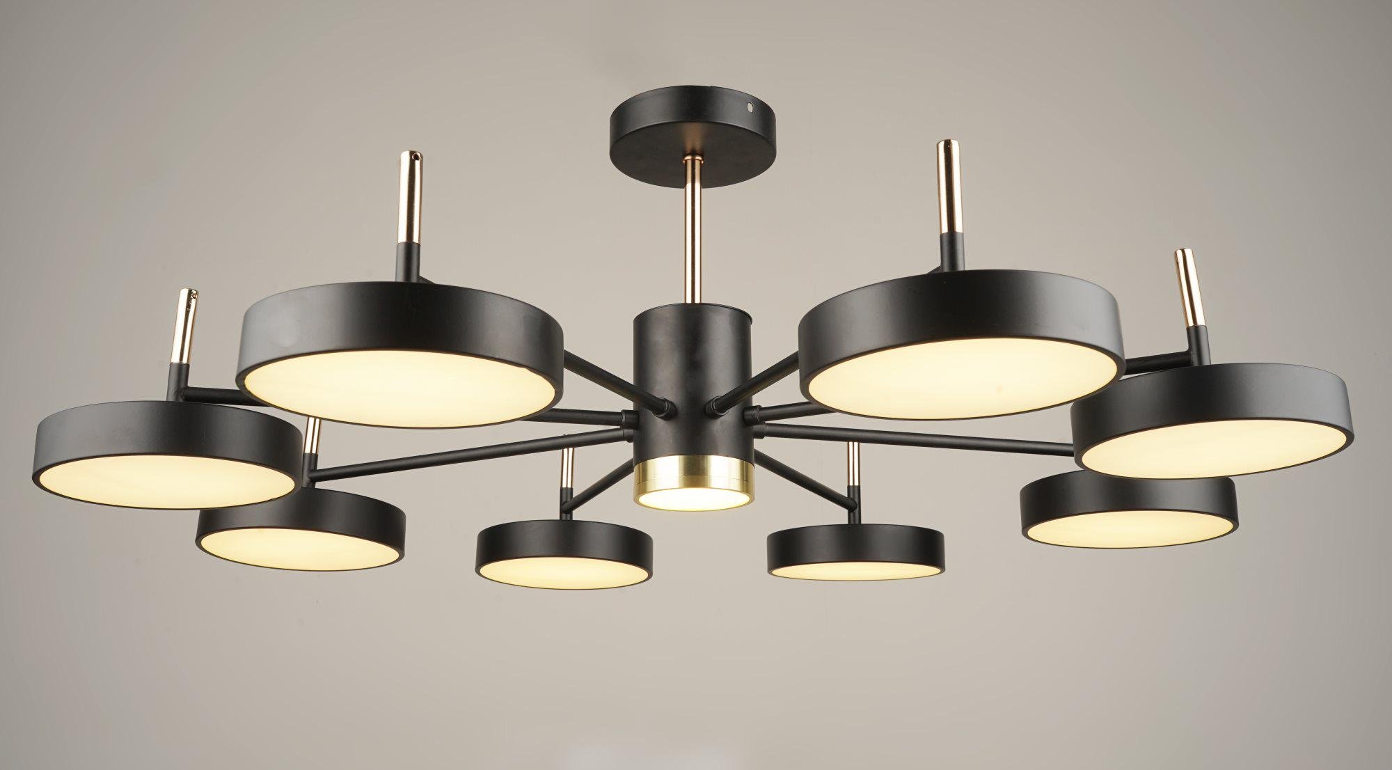 Люстра потолочная светодиодная Sirius B N4192/8 BK/FGD