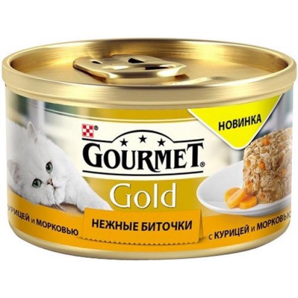 Корм для котов Purina Gold нежные биточки с курицей и морковью 85 г