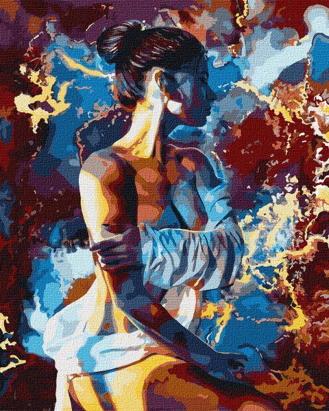 Картина по номерам Идейка Силуэт 2 с золотой краской 40x50 см (KHO4680)