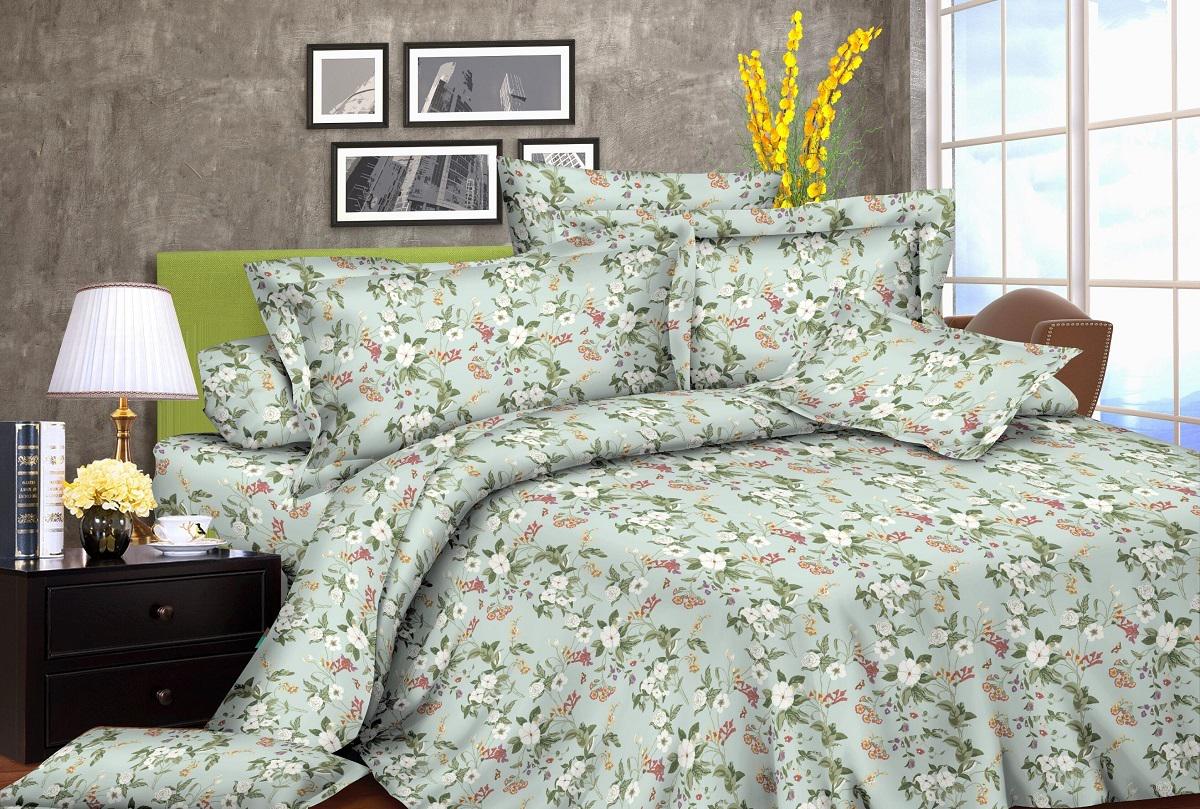 Комплект постельного белья Zastelli 2459-11 жатка семейный 2х145х210 см Зеленый