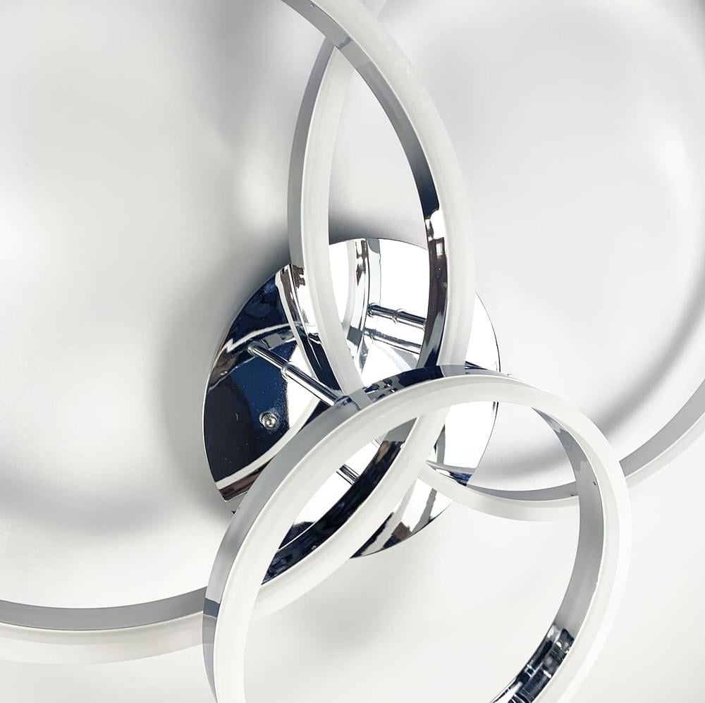 Люстра cтельова LED на 3 кільця Хром (A 8008/3 CH) - фото 5 Люстра cтельова LED на 3 кільця Хром (A 8008/3 CH) - фото 5