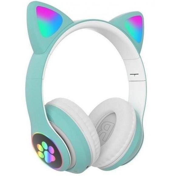 Наушники беспроводные Cat Ear VZV-23M Bluetooth с подсветкой Мятный (373076) - фото 3